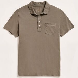 Billy Reid Olive Green Pocket Short Sleeve Polo in Large